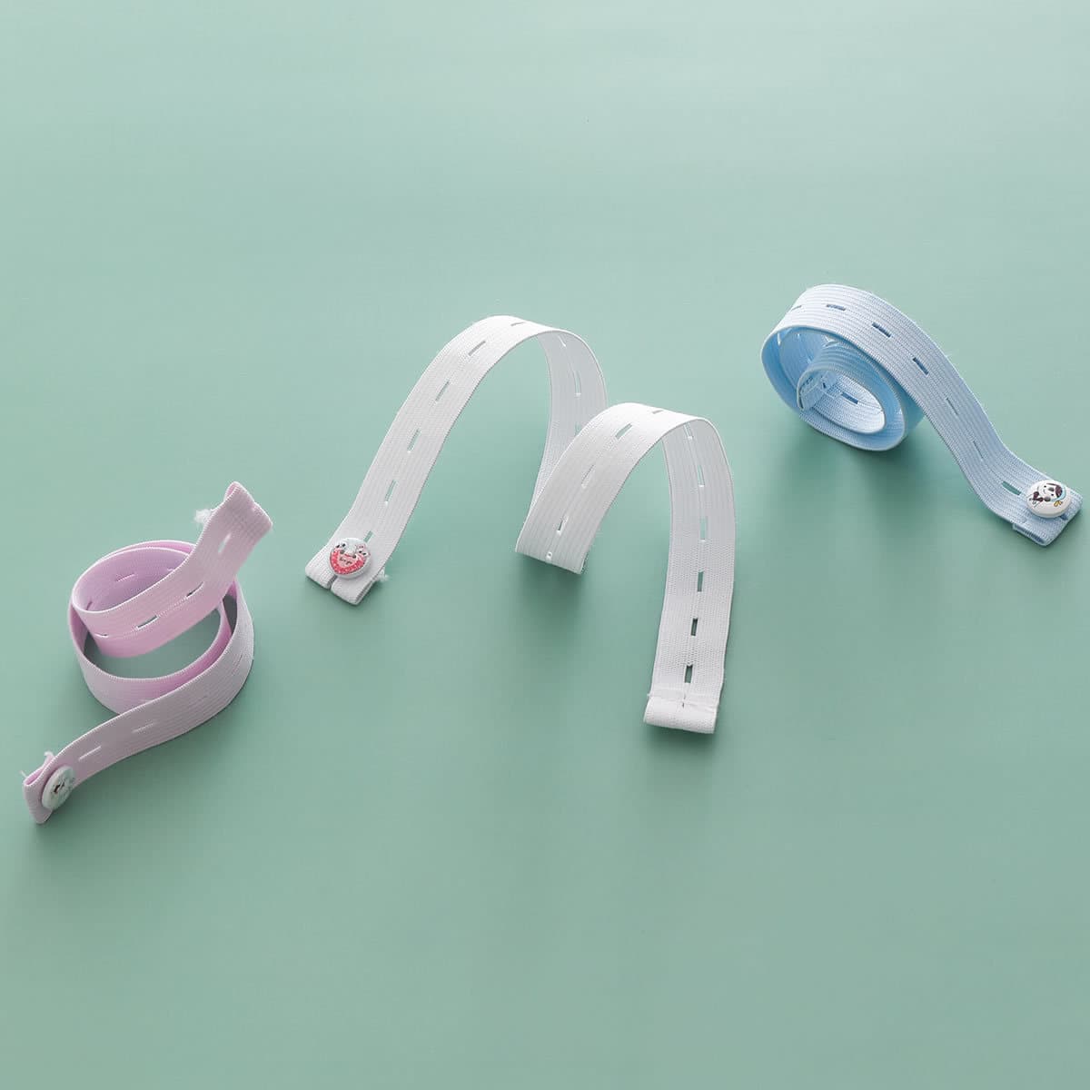 Baby Diaper Clips, Adjustable Elastic Diaper Ties for Newborns, Fastening Straps for Disposable Diapers with Buttons
