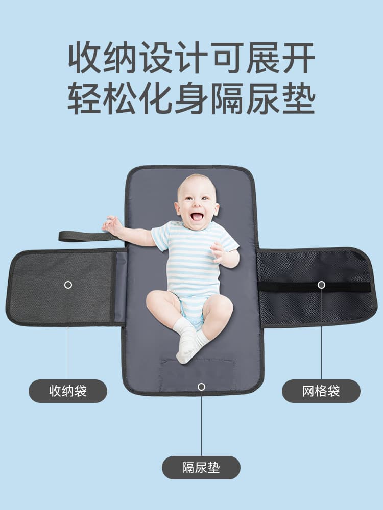 Baby Portable Diaper Bag Changing Pad Diaper Changing Organizer Bag Outdoor Diaper Bag Diaper Storage Bag Mommy Bag