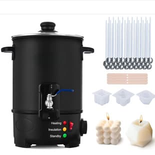 Wax Melting Pot Kit for Candle Making, with Temperature Control and Non-Drip Pour Spout for Melting Chocolate/Soap