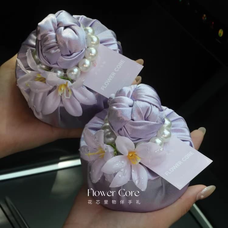 Xiaohongshu Hot-Selling Premium Thick Korean Satin Wrapping Cloth Candy Gift Box Wedding Engagement Furoshiki Souvenir