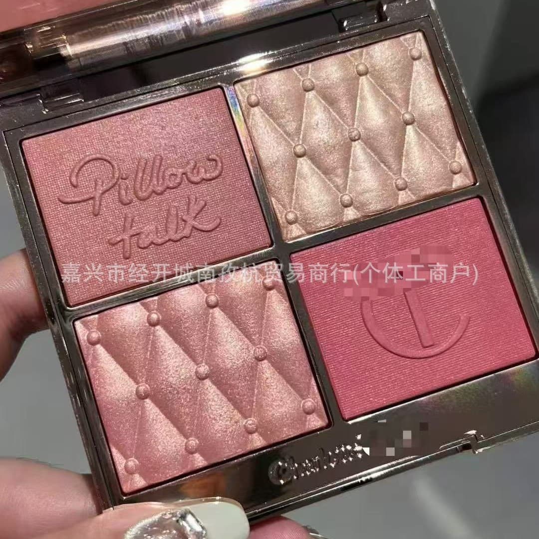 Cross-border new product recommendation C’s four-color high-gloss blush facial comprehensive palette, dark color
