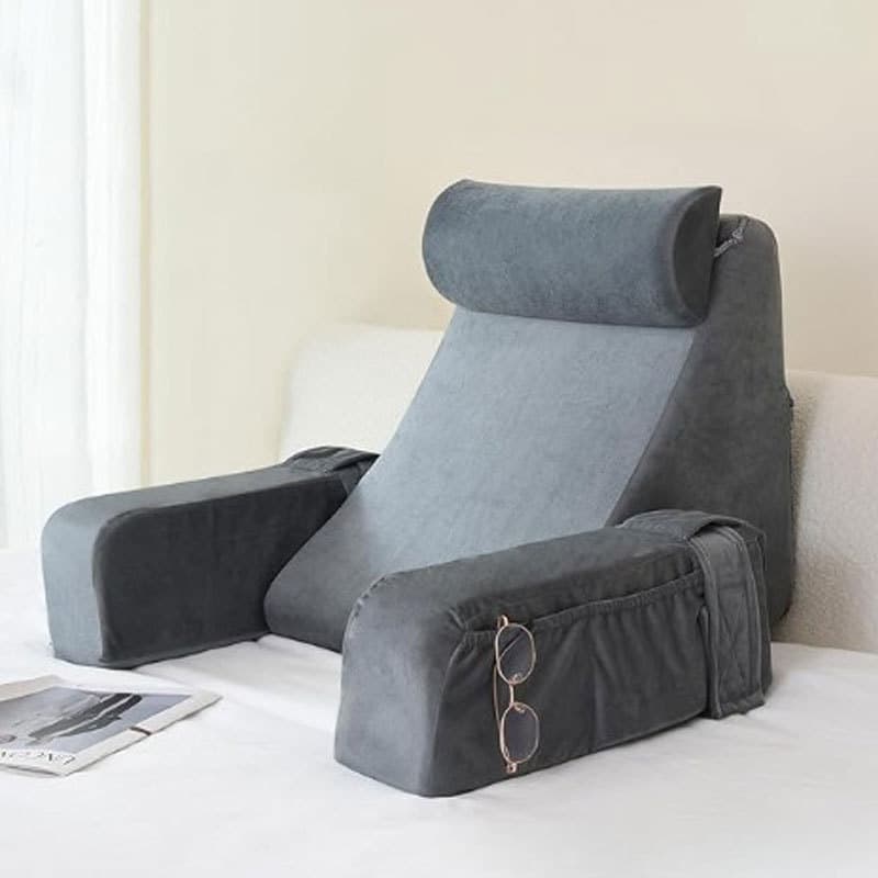 Reading Pillow with Armrest, Back Support, Lumbar Support, Bed Wedge Pillow, Sitting and Lying Pillow, Vekkia Reading Pillow, Wedge Pillow
