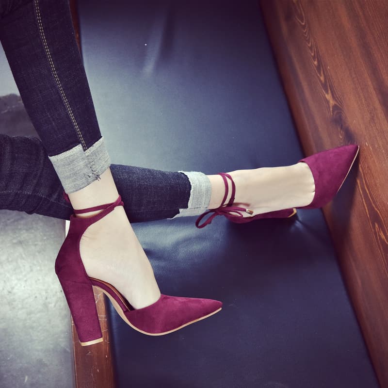 New Cross-border Professional High Heels, European and American Pointed Toe Fashion, Large Size High Heel Women's Shoes, Women's Fashion Single Shoes