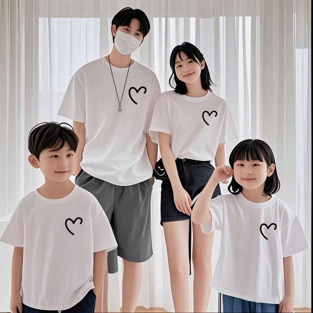 Laimengde Family Matching Short Sleeve T-Shirt 2026 New Summer Style Cotton Parent-Child Outfit