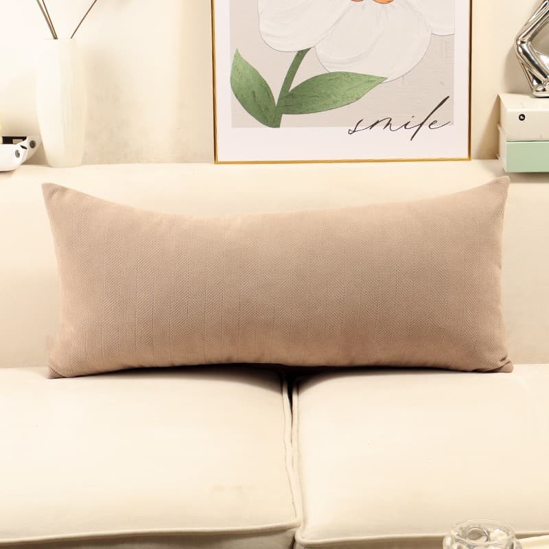 Cross-border Nordic Cream Style Chenille Back Cushion Sofa Throw Pillow Living Room Cushion Cover Rectangular Lumbar Pillow Cushion Cover