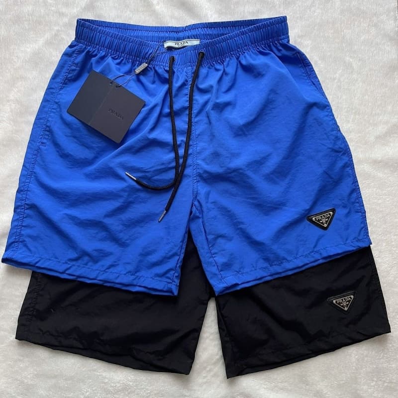 P Brand Men's Shorts Lightweight Sun Protection Beach Shorts Stylish Casual Summer 5-Point Shorts European Style Black Wholesale Black