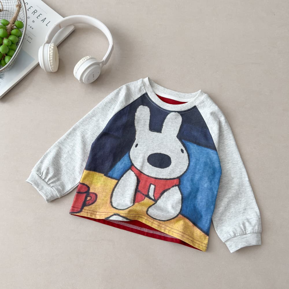 Kids Raglan Base Layer Casual Cartoon Baby Top Boys Girls Pure Cotton Sweatshirt Simple Color Block Loose Autumn Shirt