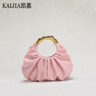 Women's New Cloud Bag, Pleated Design, Asymmetric Hardware, Premium Minimalist Handbag