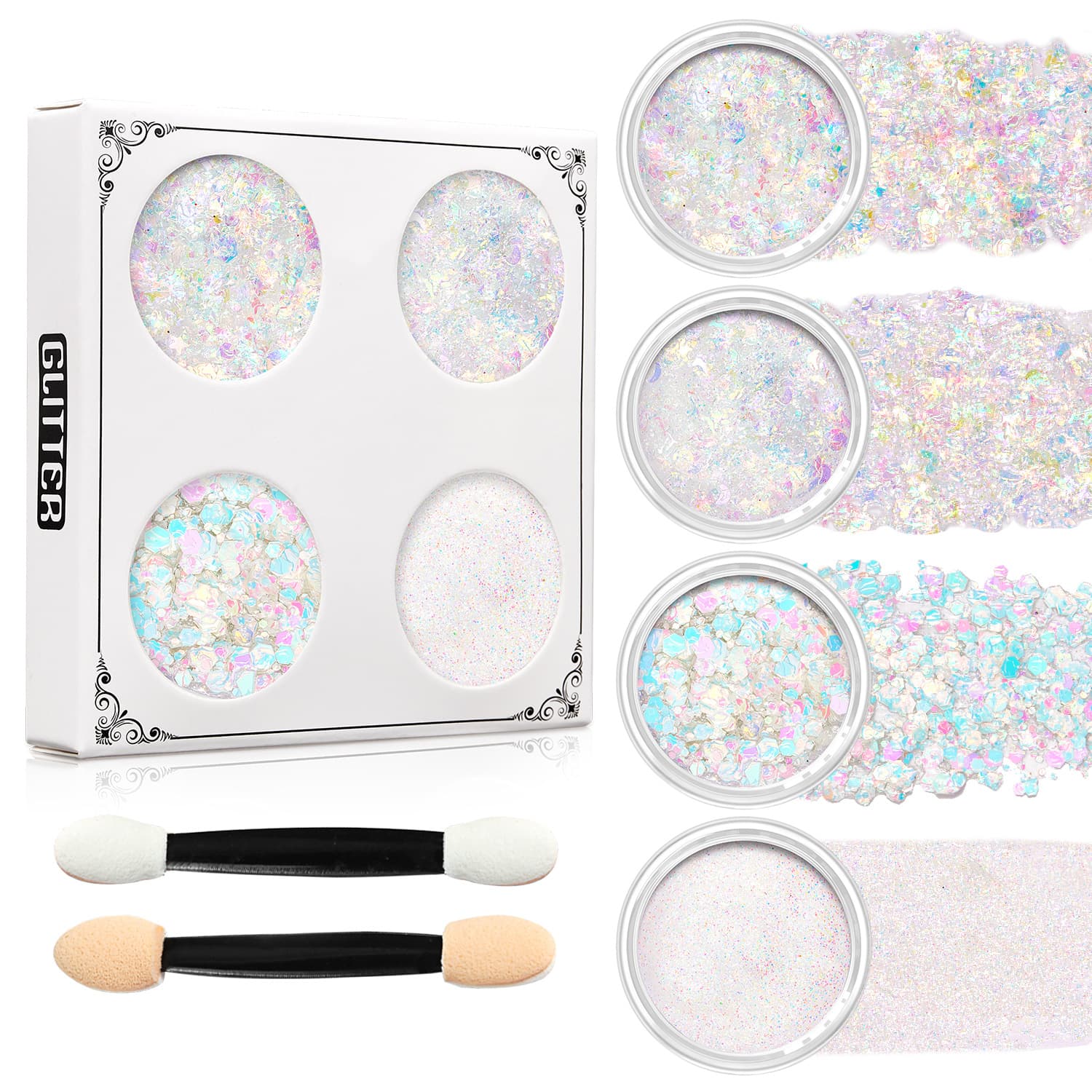 Amazon Sequin Gel Glitter Eye Shadow Cream Hair Body Glitter Gel Mermaid Makeup Stage Makeup Children's Performance