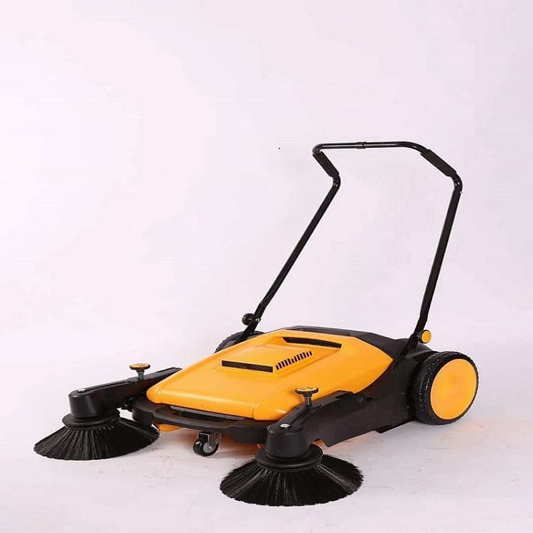 Hand-Push Sweeping Car without Power Large Garbage Box Sweeping Machine Wear-Resistant Large Wheel Brush Sweeping Road Machine