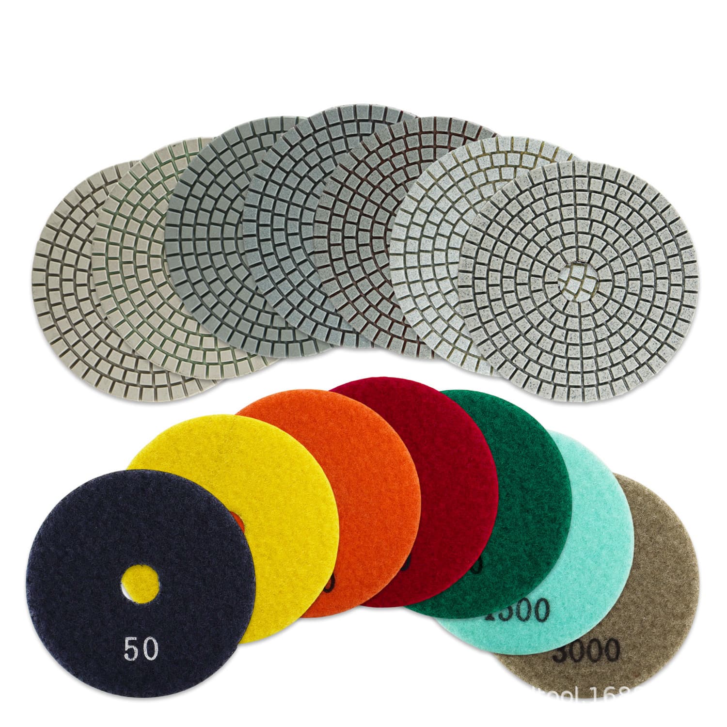 Diamond Wet Polishing Pads for Stone, Marble, Granite, Quartzite Renovation, 4 Inch Angle Grinder Soft Pads