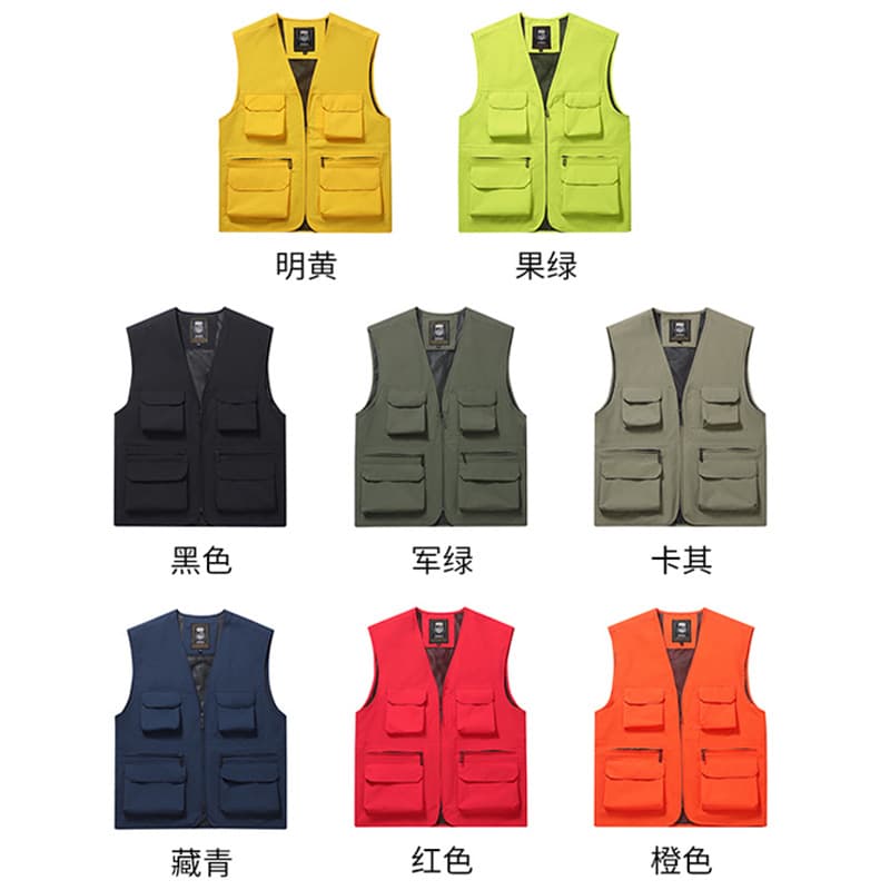 New Outdoor Multi-Pocket Quick-Dry Fishing Vest for Men, Lightweight Hiking Photographer Waterproof Vest Sleeveless