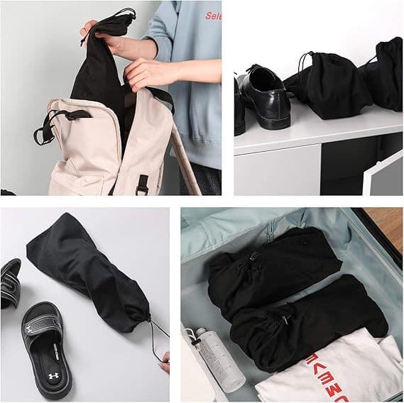 Satin Protection Storage Shoe Bag Dustproof Waterproof Travel Storage Bag Women's High Heels Drawstring Silk Drawstring Pouch
