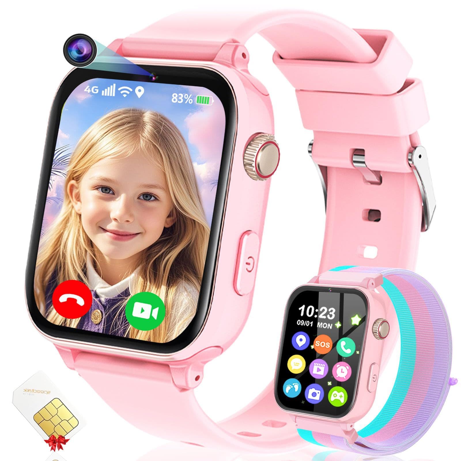 Amazon Kids Smart Watch GPS Tracker with Video Call Voice Chat SIM Card HD Touch Screen