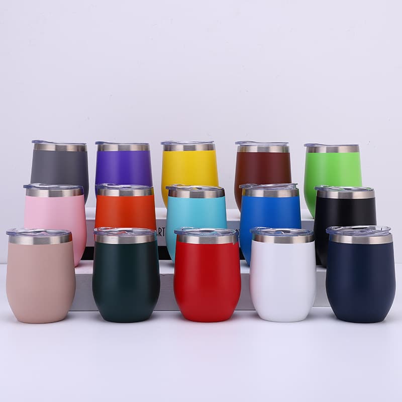 Eggshell Cup 304 Double-Layer Stainless Steel Mug Tea Cup Empty U-Shaped Insulated Cup 12oz Egg Cup Cross-Border Wholesale
