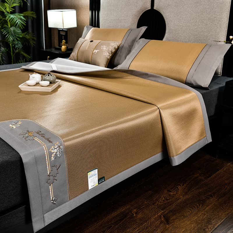 Antarctic ice silk mat three-piece summer air-conditioned mat rattan mat ice rattan mat bamboo mat latex mat cool bean mat