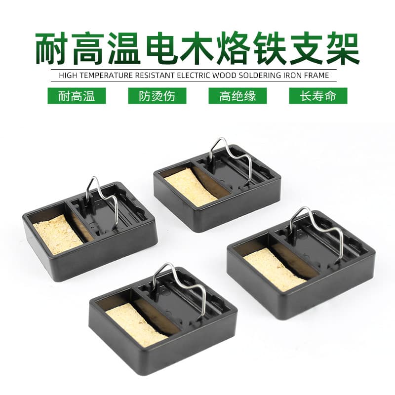 Square Bakelite Soldering Iron Stand, High-Temperature Resistant Non-flammable Support Holder for Soldering Pens