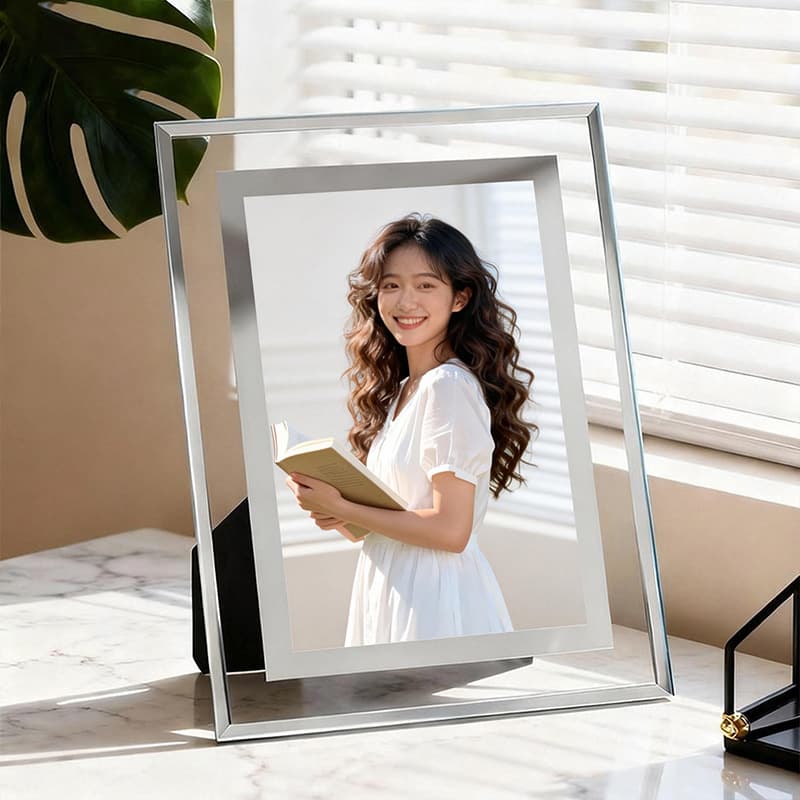 Crystal Glass Photo Frame Empty Frame Transparent Display Stand 6inch 7inch 8inch 10inch Photo Frame High-End Feel A4 Certificate Frame