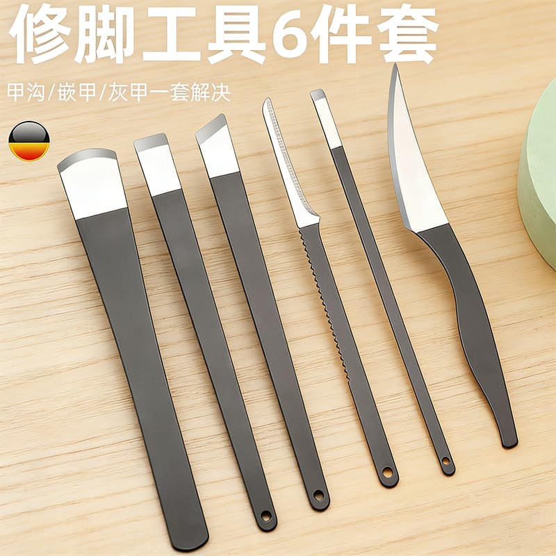 Factory Direct Stainless Steel Pedicure Knife Set Yangzhou Three Knives for Dead Skin Callus Ingrown Toenail Treatment