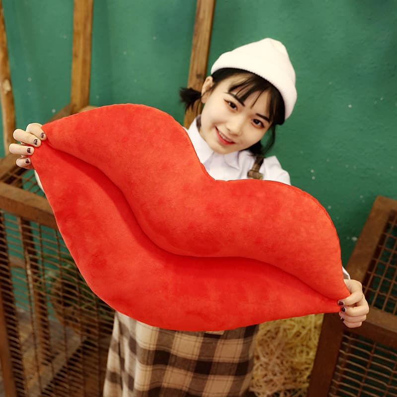Sexy Red Lips Pillow Cushion Cute Creative Novelty Plush Toy Valentine's Day Gift Wholesale Logo