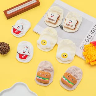 Ins New Baby Socks Seamless Loose Mouth Socks Infant Plush Non-Slip Socks Non-Slip Floor Socks