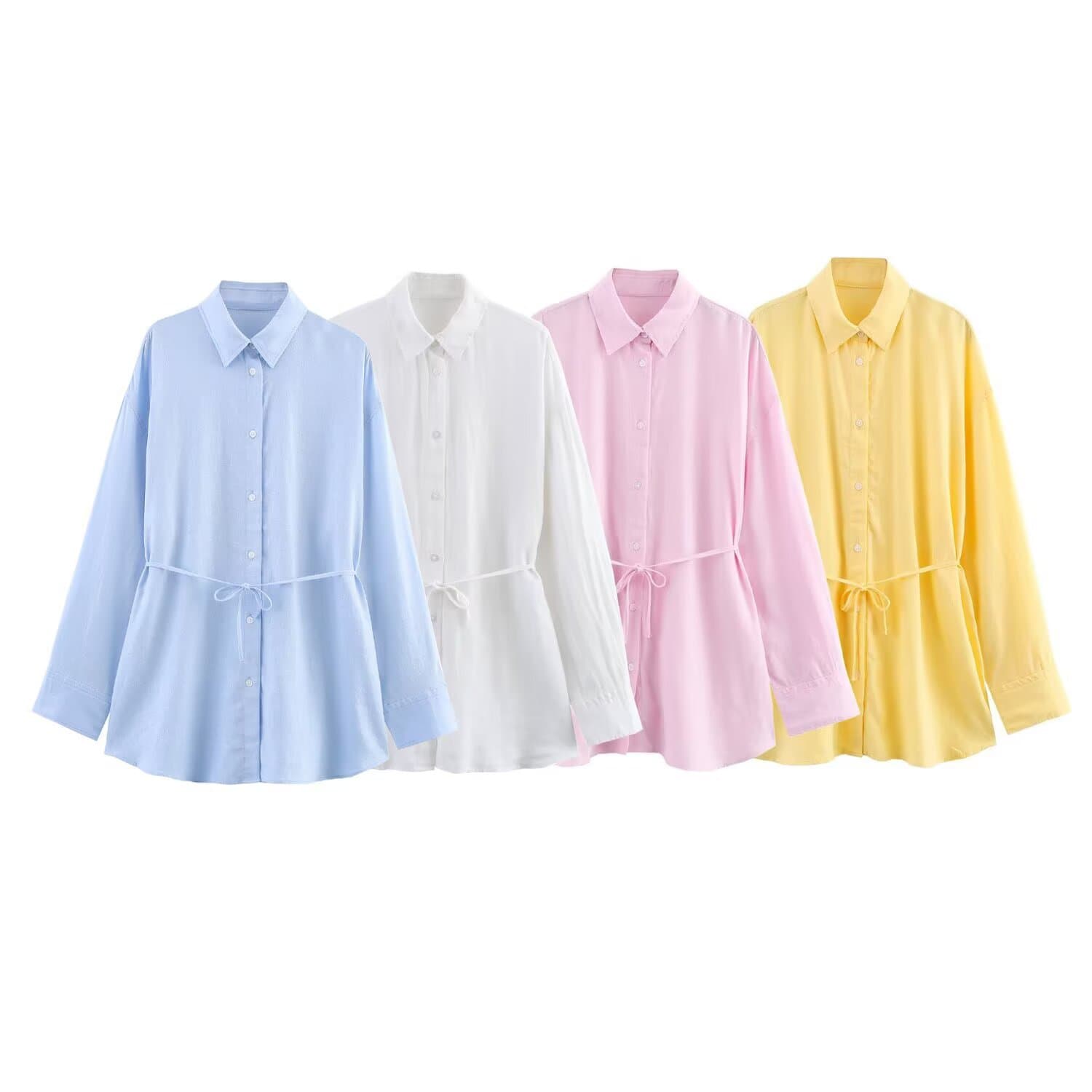 Cross-border Europe/US Best-selling Fashion Simple Casual Versatile Loose Linen Shirt