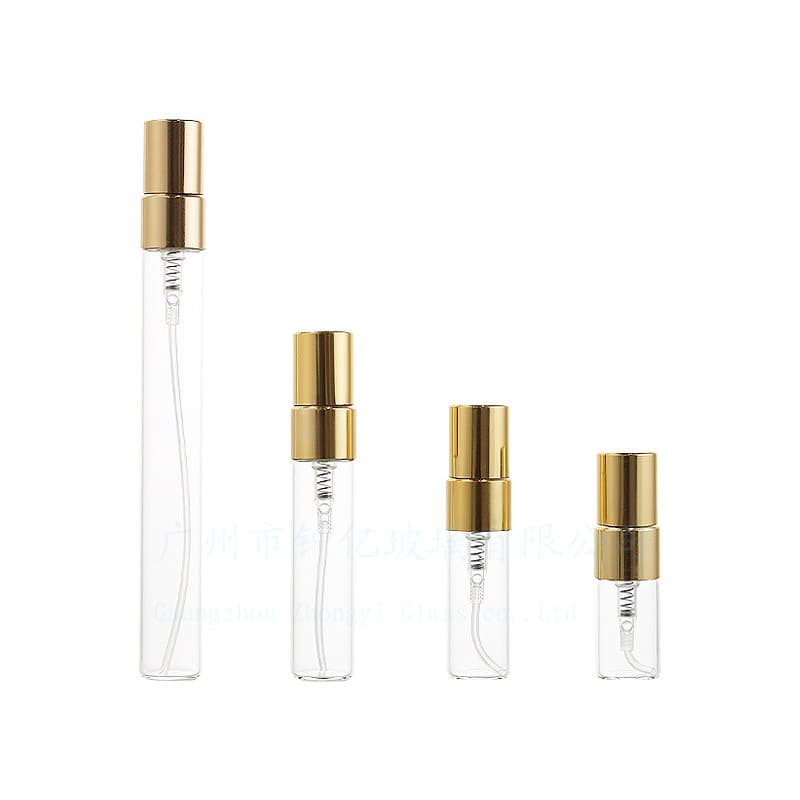 Perfume Sample Refillable Bottle Transparent Glass Spray Bottle 10/5/3/2ml Mini Perfume Trial Dispenser Bottle