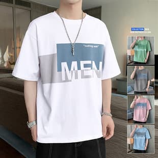 Zhongshan factory direct T-shirt short-sleeve men's brand casual round-neck tee, base layer with printed design