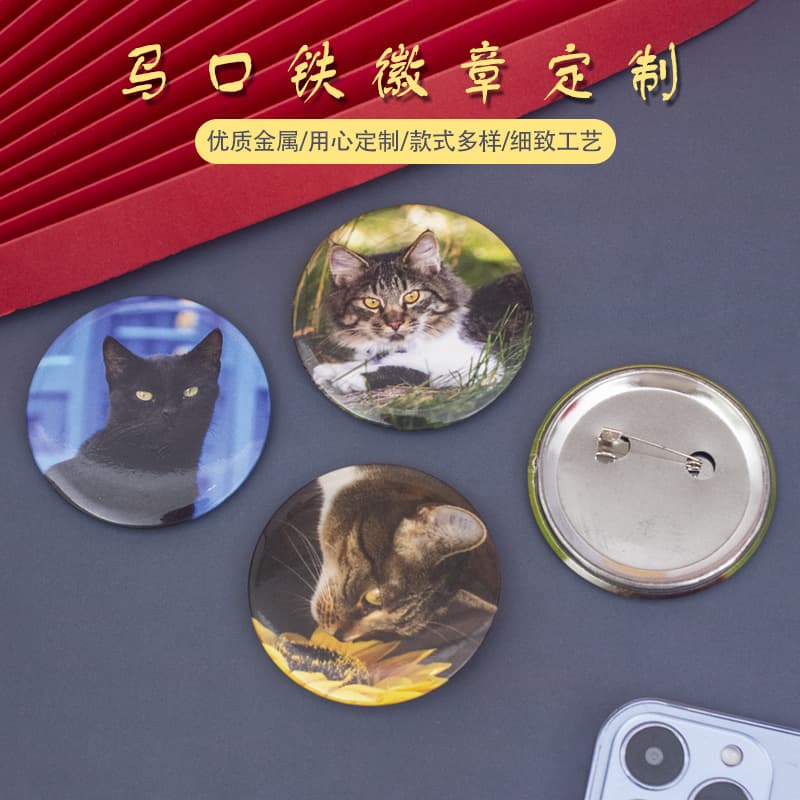 Customized double flash bar badge badge tinplate badge badge custom cartoon anime Genshin Impact badge brooch