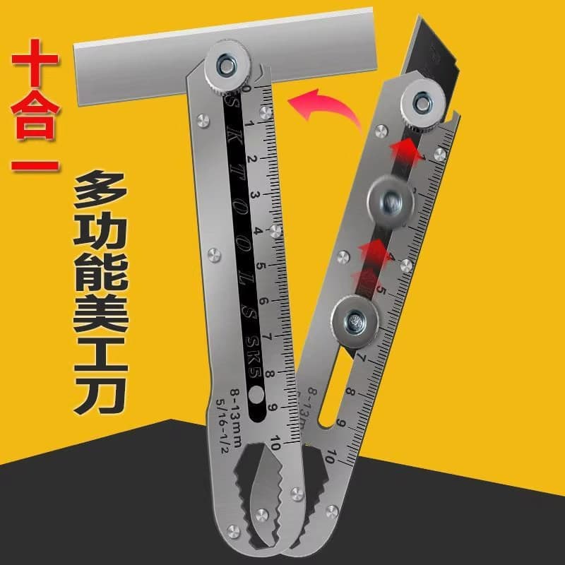 Multifunctional stainless steel utility knife heavy-duty all-steel thickened utility knife wallpaper industrial knife holder knife blade durable