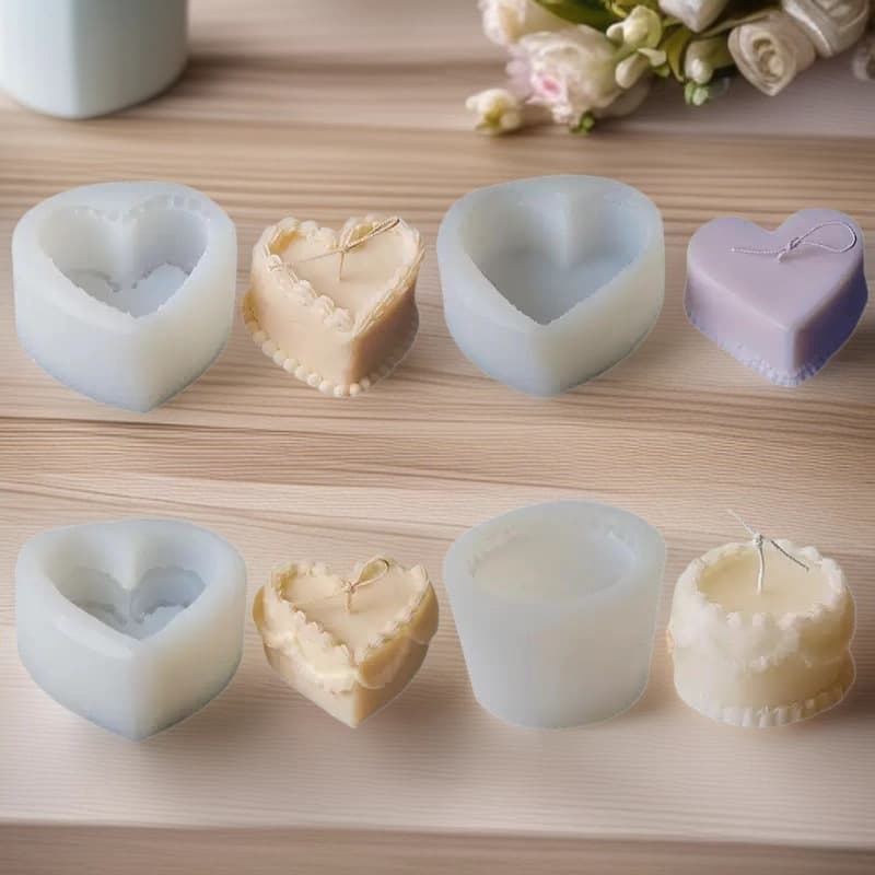 Cross-border love decoration simulated small cake silicone mold diy handmade soap scented candle plaster decoration mold