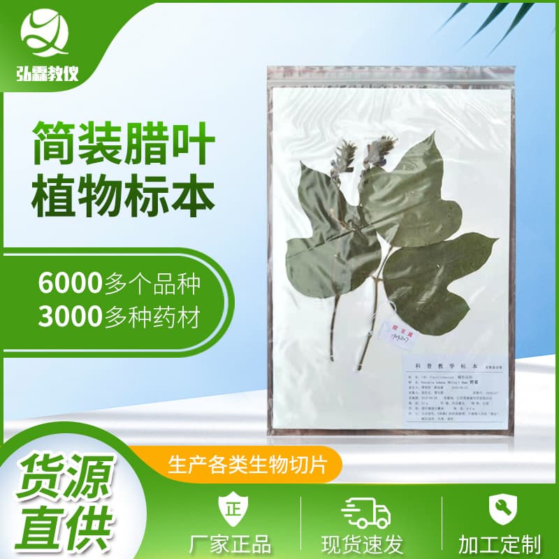 Origin Supply Plant Specimens, Herbarium Use Chinese Medicine Herbarium Specimens, Simple Packaged Plant Herbarium Specimens