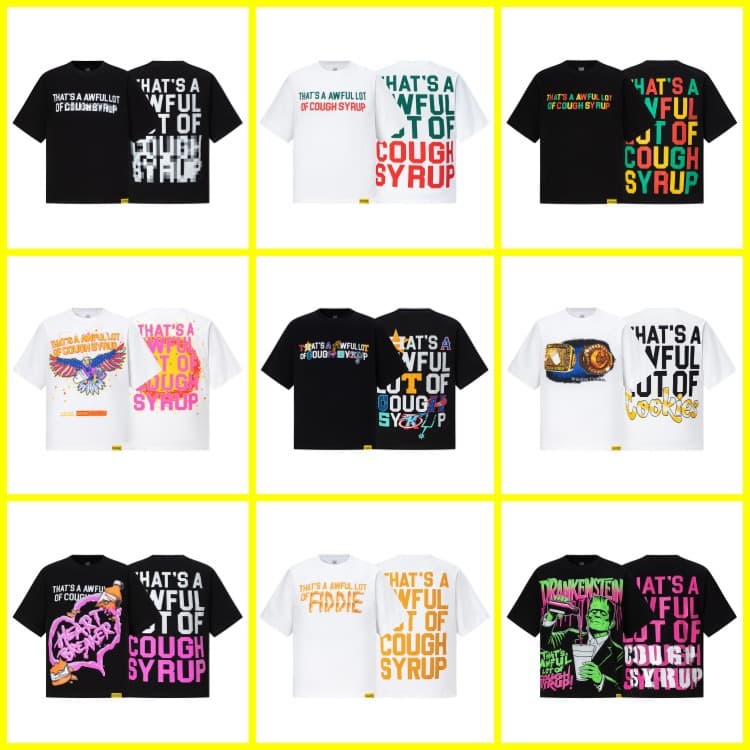 THAT'S A AWFUL LOT OF COUGH SYRUP American Trend Loose Fit Unisex Couple Short Sleeve T-Shirt