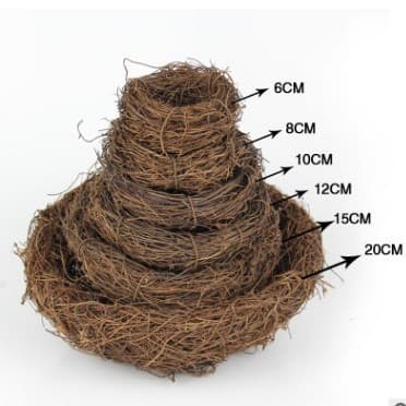 Chuangyao Simulated Woven Straw Bird Nest, Rattan Woven Feather Bird Handicraft, Bird Egg Decoration Prop, Animal Model