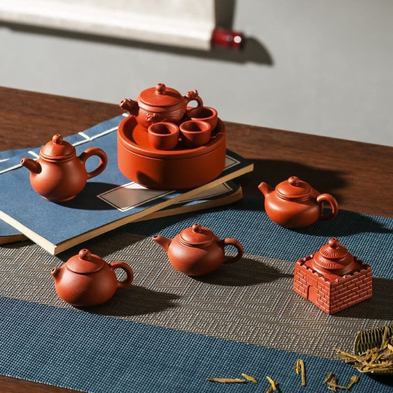 New 2024 Mini Tea Set with Ancient Style Tea Tray, Exquisite Decorative Teacups, Light Luxury Tea Ware Set for Babies