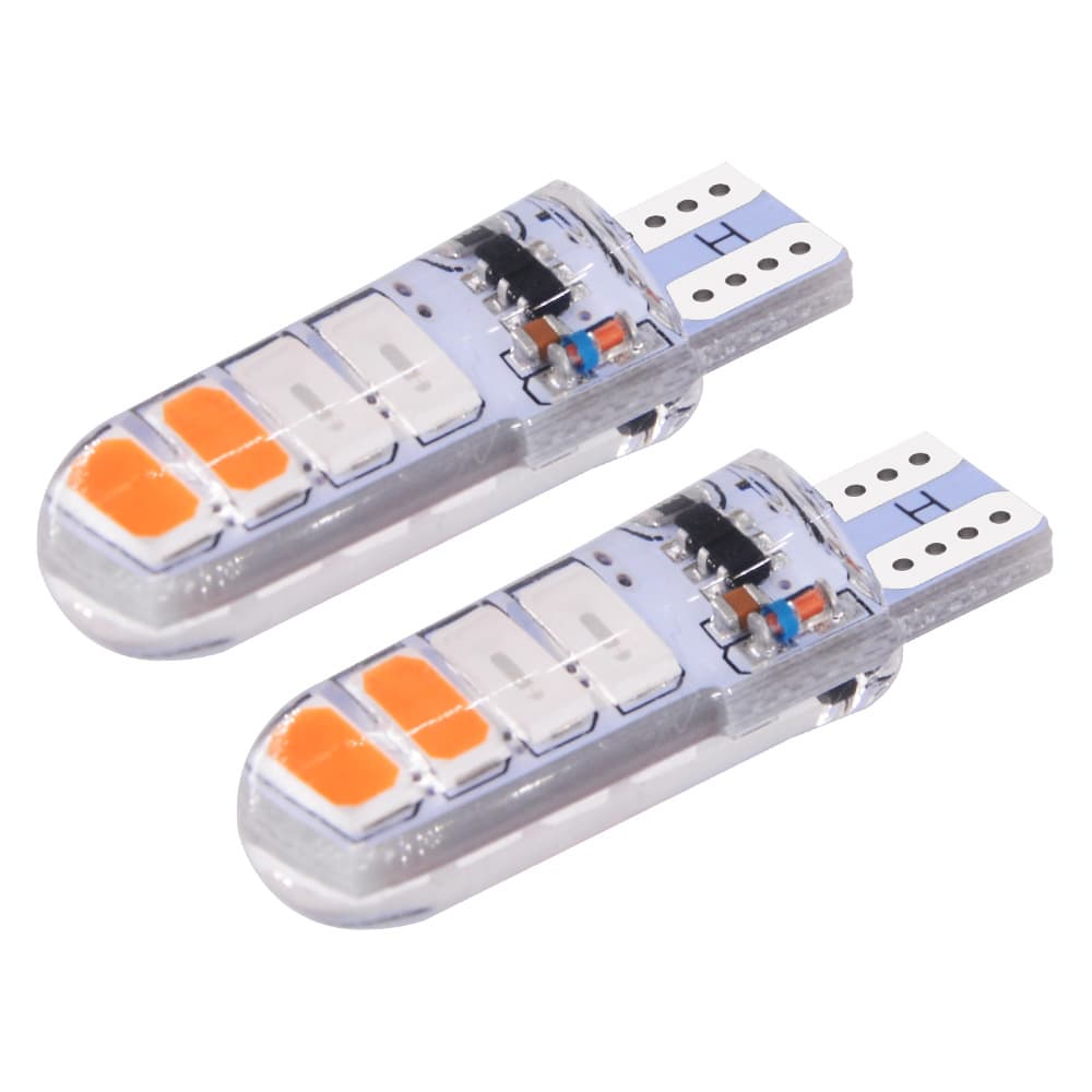 Two-color flash car LED light T10 5630 8SMD Two-color flash light T10 silicone width indicator light bulb