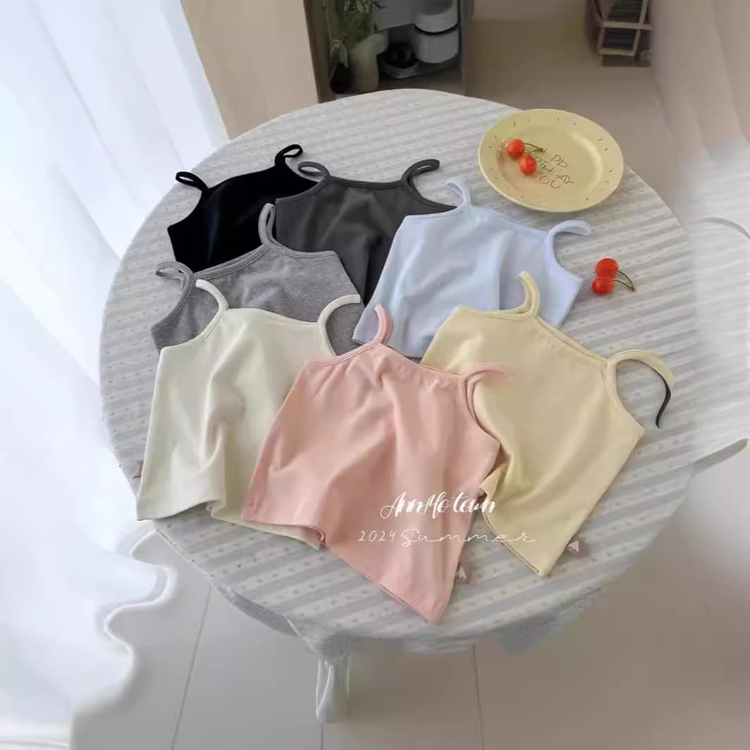 100% Cotton Girls' Camisole Children's Vest Inner Wear Summer Thin Layer Undershirt Baby Vest Kids' Clothing Wholesale