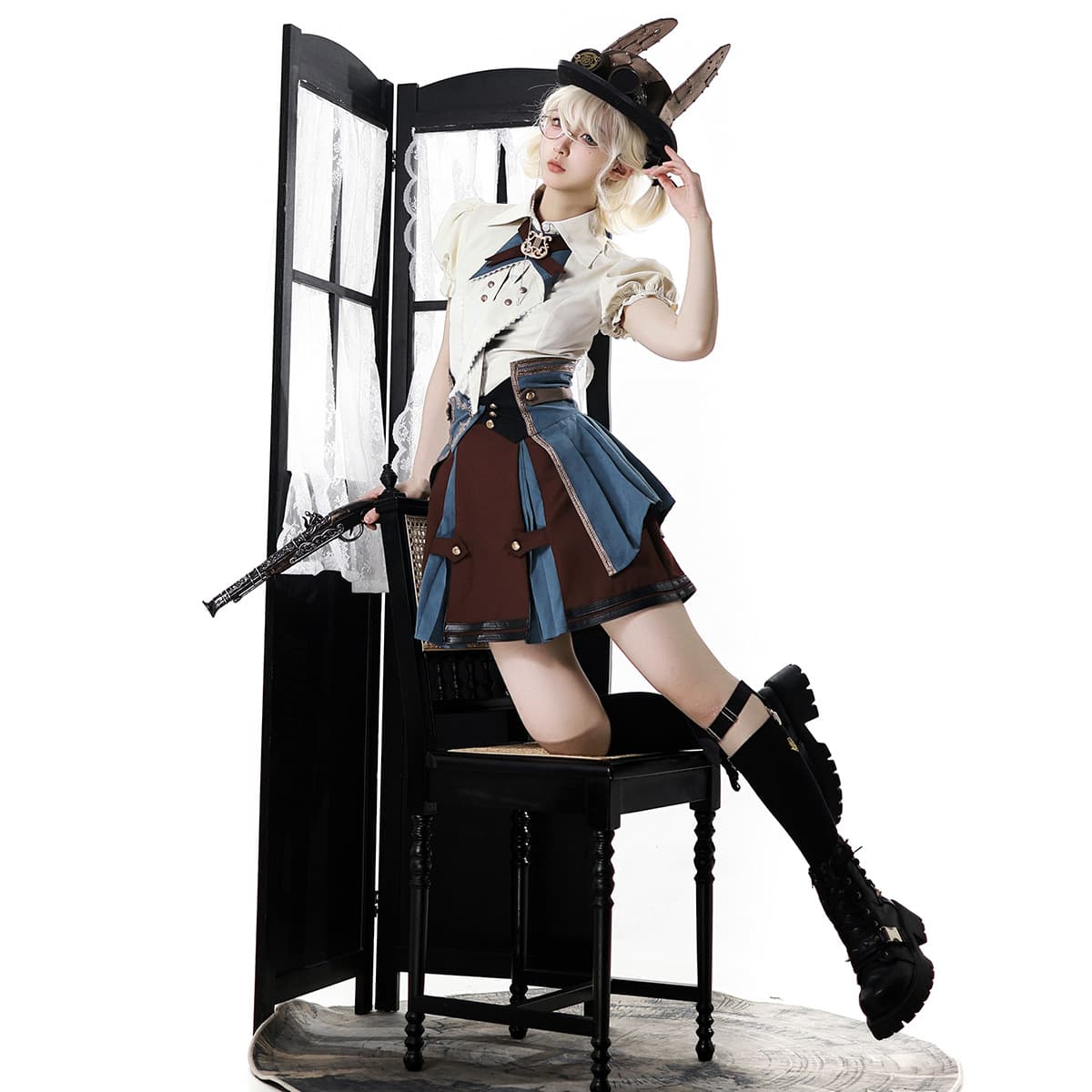 Xiong Dou Jiang Original Fairyland Conductor Lolita Women's Lolita Shirt Corset Skirt Daily Set 7241