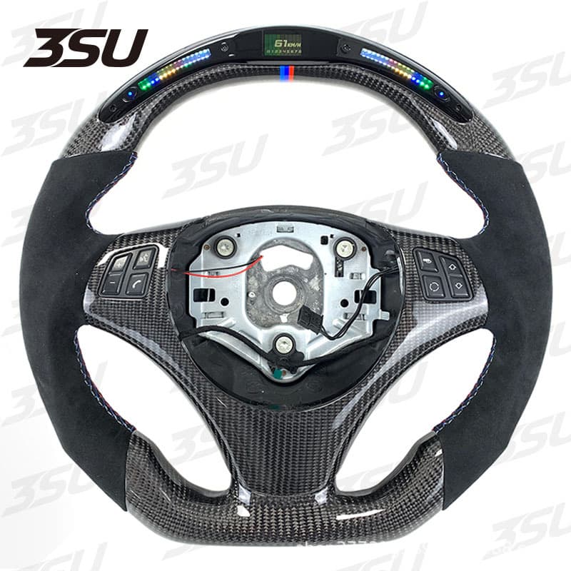 Suitable for BMW E disk E90E91E92E93E80E82 upgraded LED display carbon fiber steering wheel
