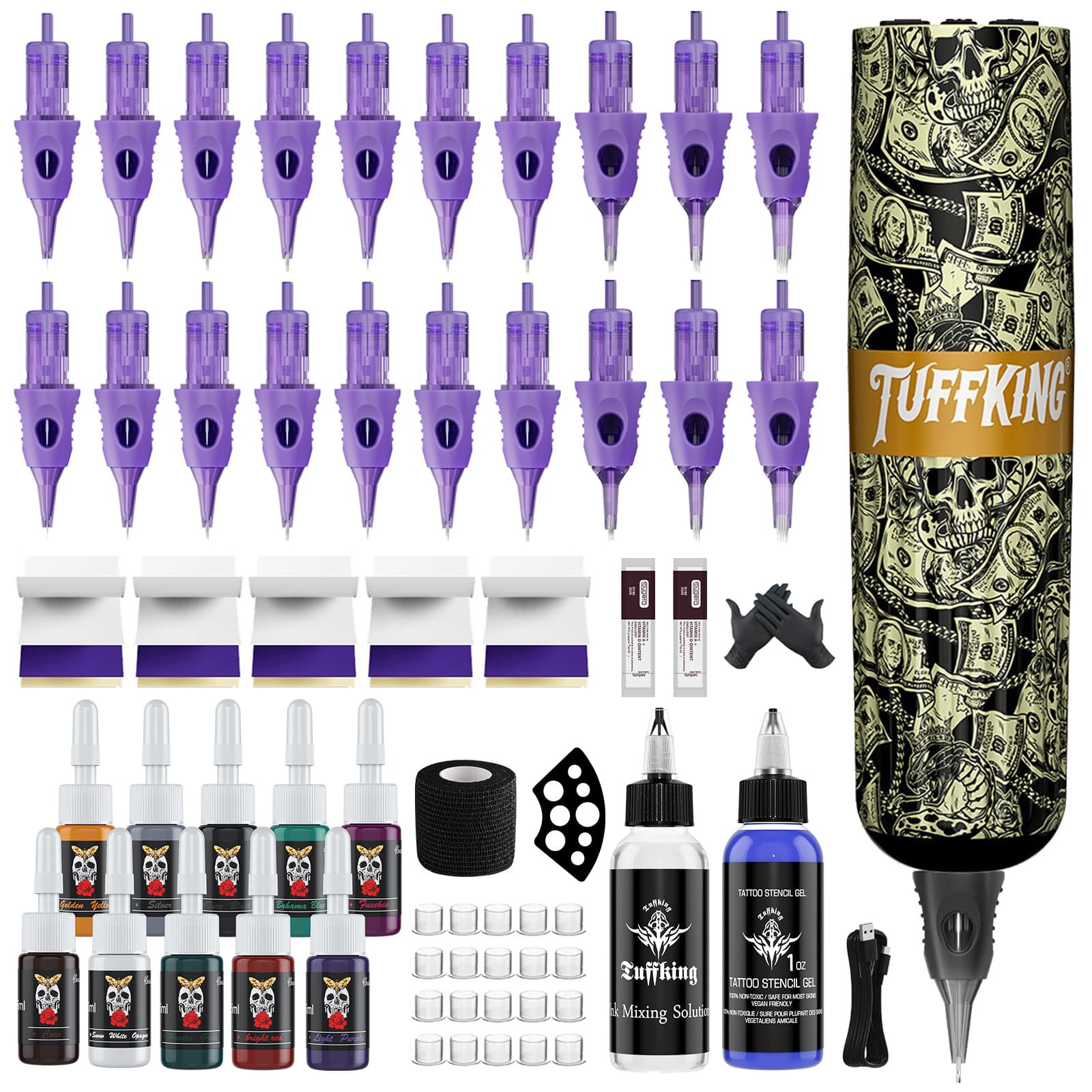 Cross-border Line Shading DIY Tattoo Power Pen Tattoo Machine Motor Machine Personalized Pattern Hot Selling Tattoo Pen