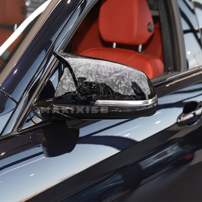 Suitable for BMW 1234 series M2 F30 F32 M modified M3 forged pattern rearview mirror shell horn AN Cover