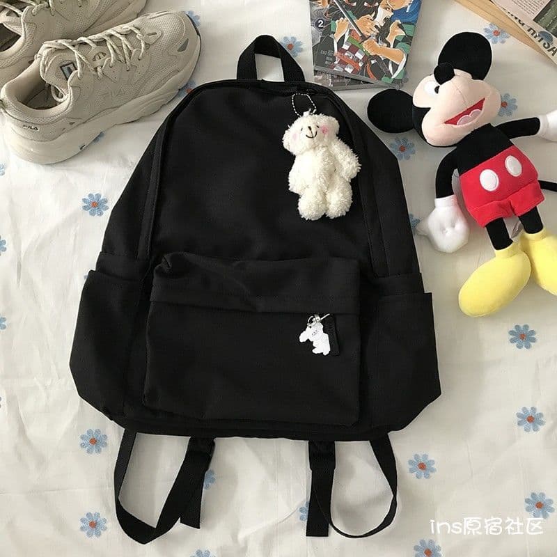 Wuyin Harajuku Schoolbag Women's Ins-style Korean-style Senior High School Student Large Capacity Simple All-match Japanese-style Campus Backpack