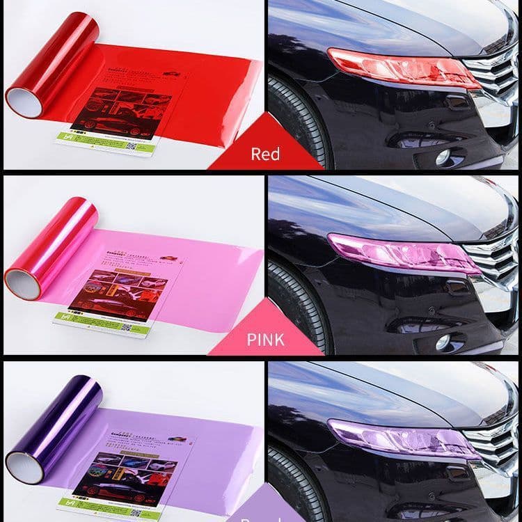 Car Tail Light Film, Headlight Smoked Tint, Color Change Protective Sticker, Fog Light, Motorcycle, Electric Vehicle, Soft Film, Colorful
