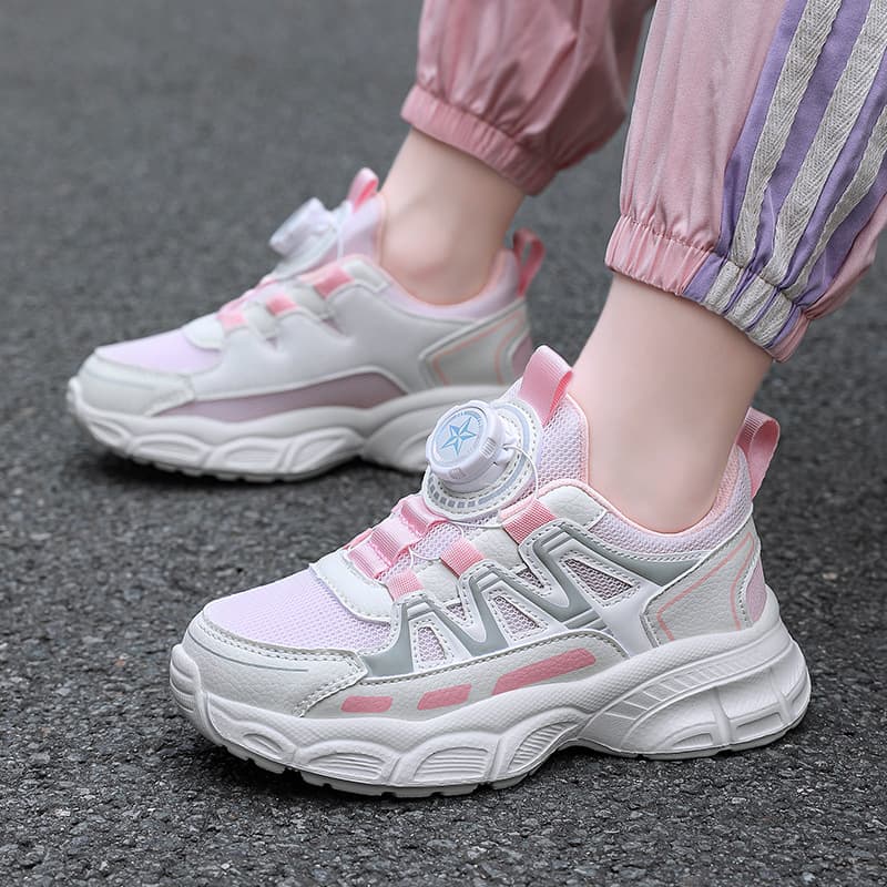 Trendy Sports Shoes for Girls, Breathable, Middle and Older Children, New Versatile Mesh Casual Shoes, Dad Shoes 2026 Children's Shoes