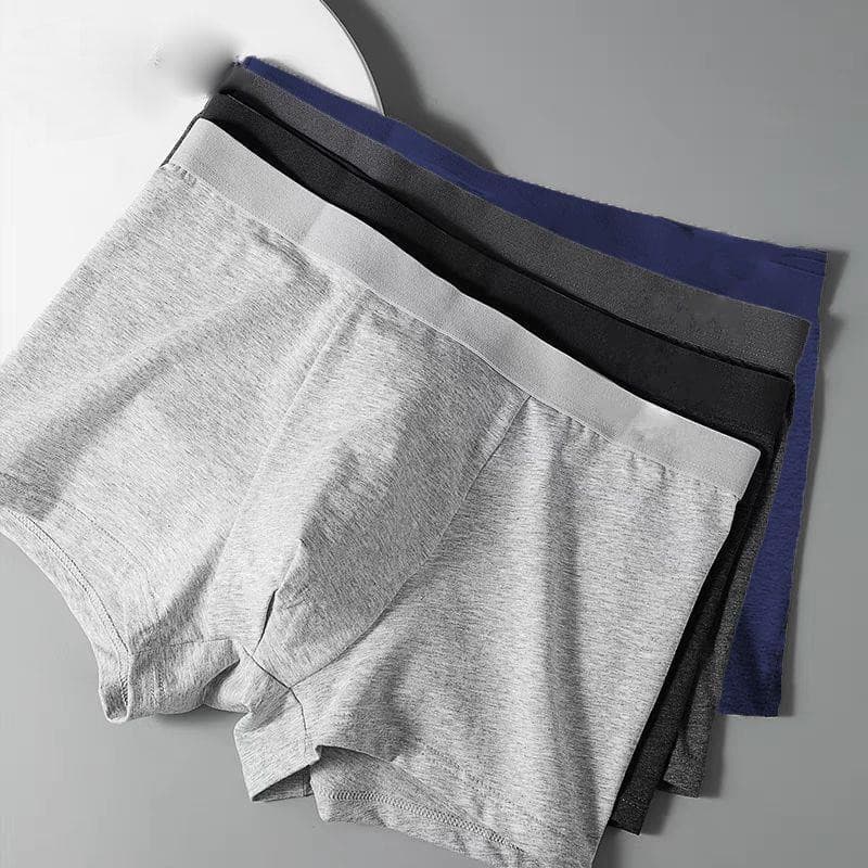 New Men's Boxer Briefs Mid-Rise Large Size Loose Breathable Antibacterial Butt-Lifting Cotton Underwear Wholesale