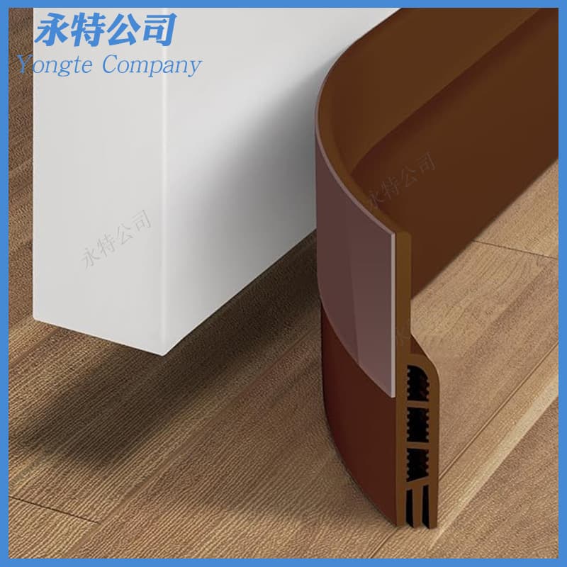 Amazon cross-border direct supply door bottom seals for gap prevention, insect and sound insulation, self-adhesive door bottom strips.