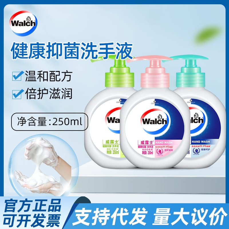 Walch Antibacterial Hand Wash 250ml Household Small Bottle Refill Children's Foam Bulk Wholesale Distribution