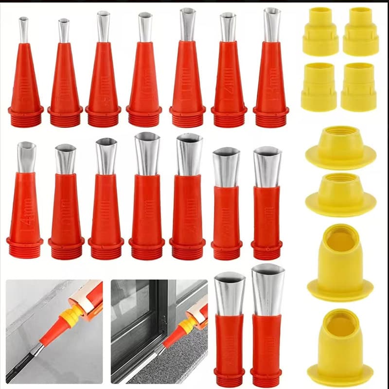 Manufacturer New Stainless Steel Integrated Nozzle Base Caulking Gun Nozzle, Silicone Sealant Nozzle, Special Nozzle for Applying Adhesive