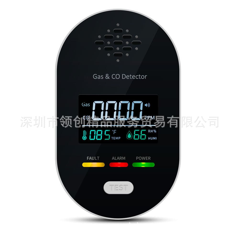 Cross-border New Product Direct Plug-in LCD Color Large Screen Display 4-in-1 Gas Carbon Monoxide Temperature Humidity Alarm