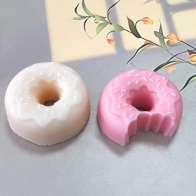 Ren Shan Donut Squishy Mold, Chocolate Baking Cake Mold, DIY Donut Scented Candle Silicone Mold